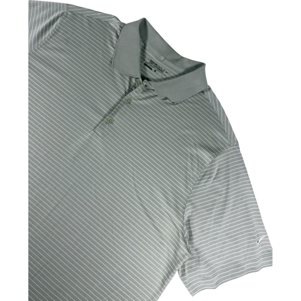 Nike Golf Tour Performance Dri-FIT Striped Polo Shirt Gray Men's XL